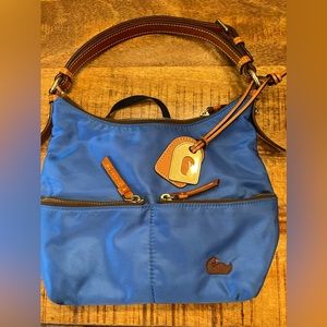 Dooney & Bourke Small Blue Nylon Hobo bag